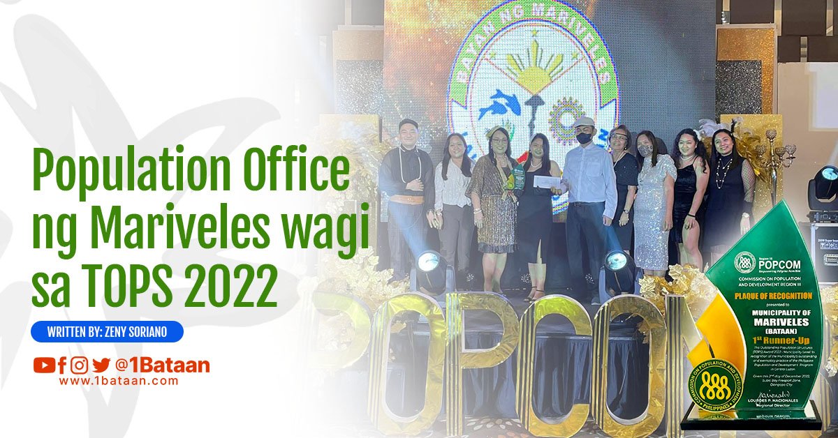 Population Office ng Mariveles wagi sa TOPS 2022