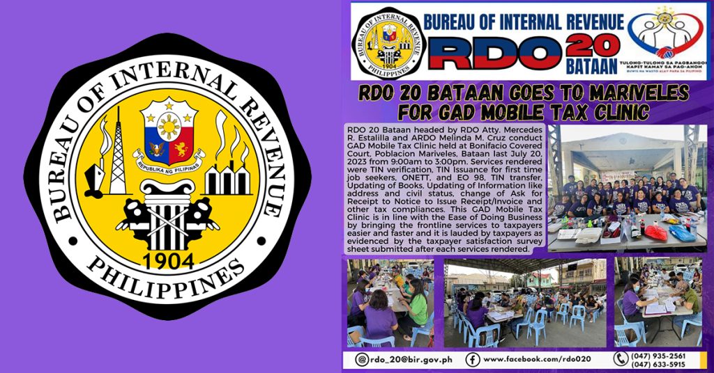 BIR Bataan holds GAD mobile tax clinic
