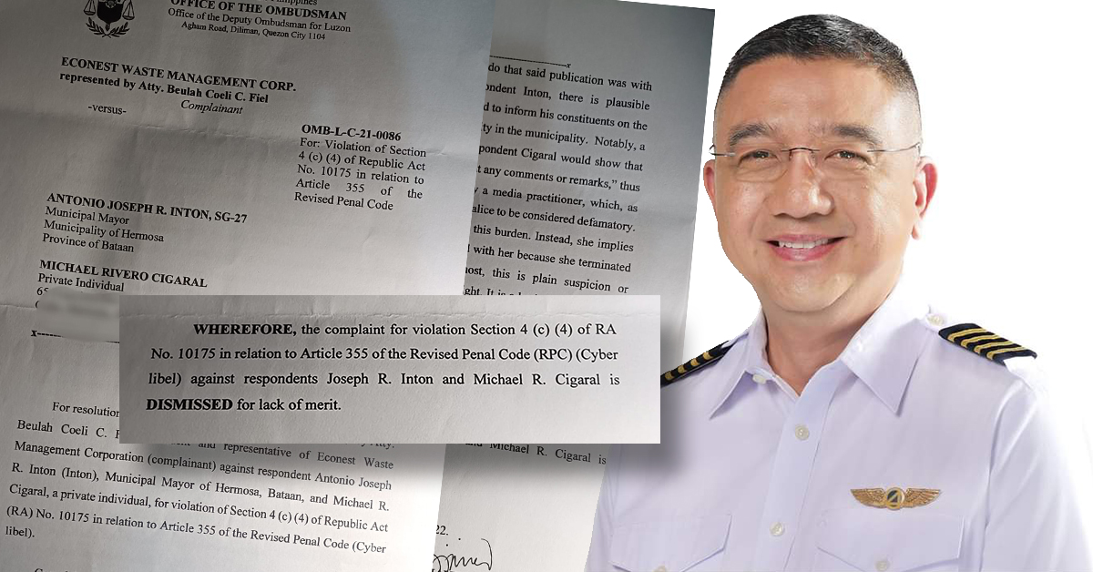 Cyber libel rap vs Inton, broadcaster junked