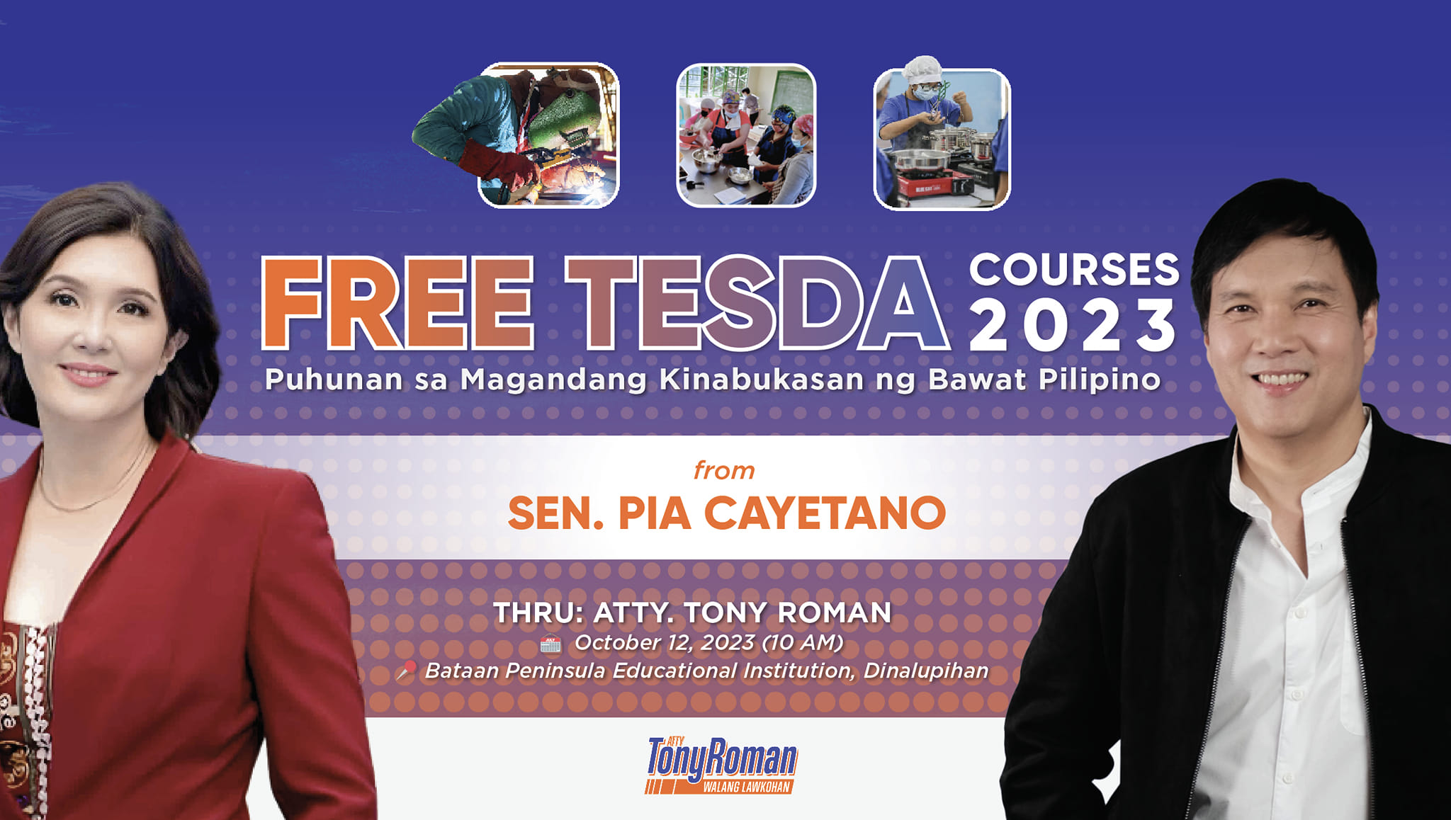 67 Bataan first district students get free TESDA training