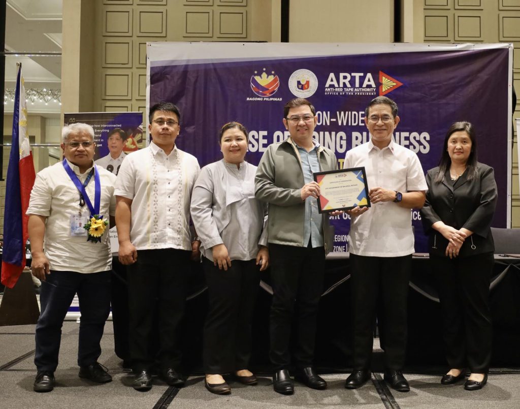Balanga, first in CL to get ARTA commendation