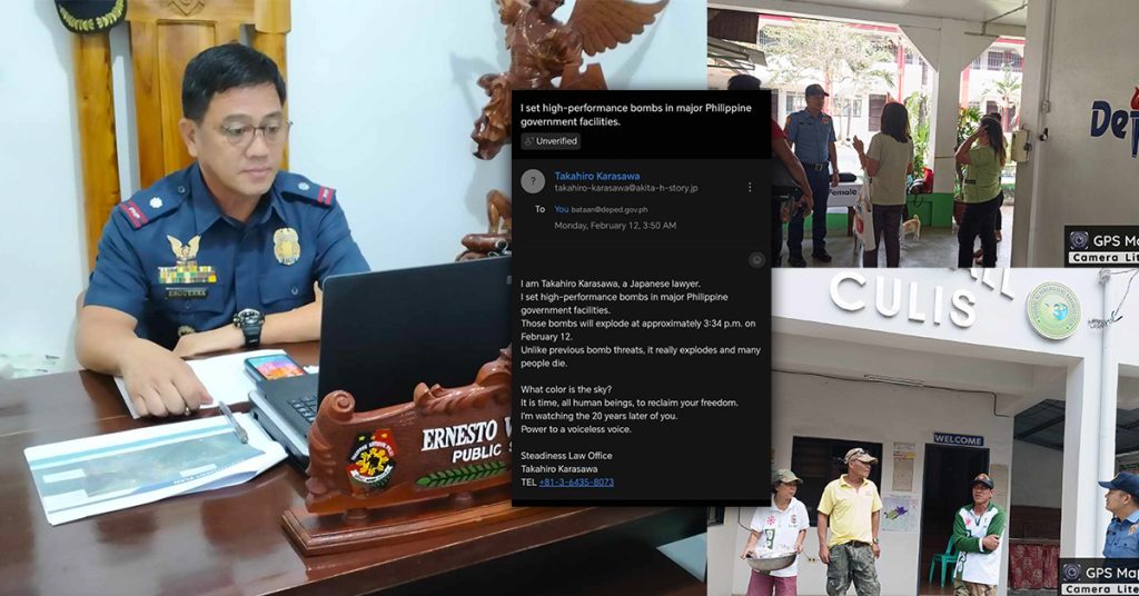 Bomb threat causes Bataan schools, government offices to panic