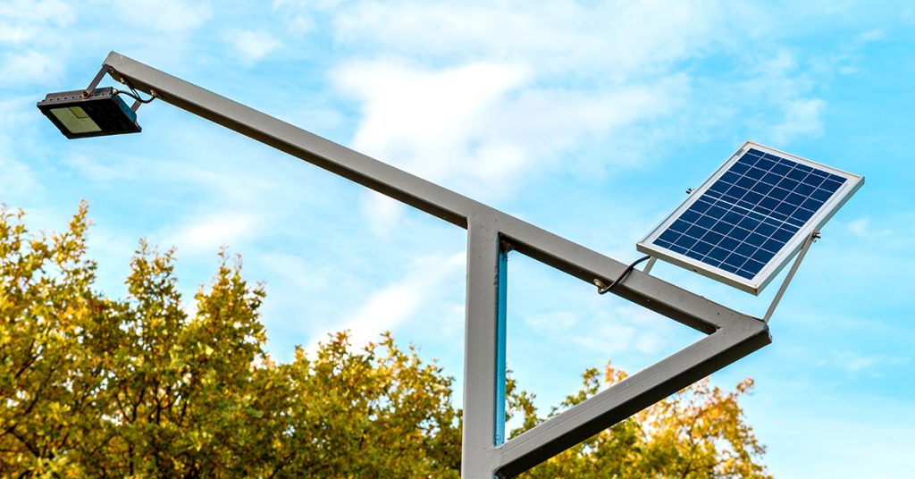 Street lighting through solar power