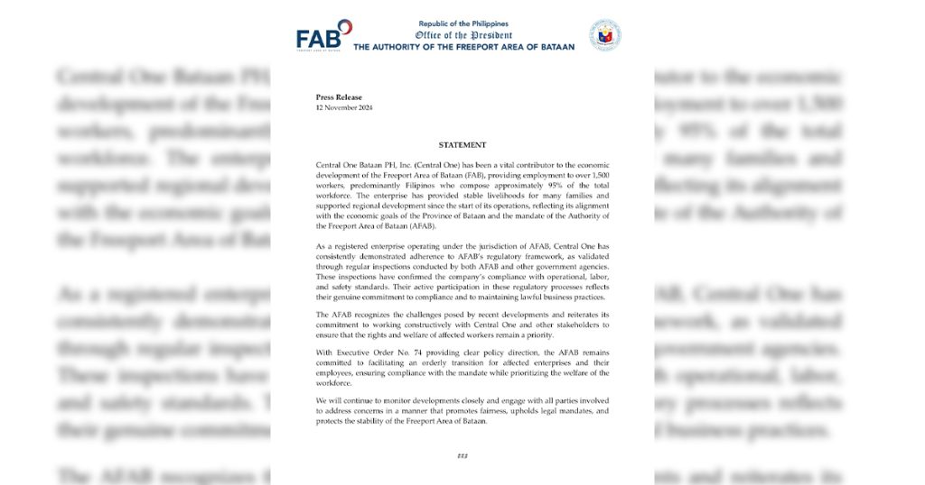 AFAB, nagpahayag ng suporta at pagsunod sa direktiba