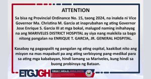 Mariveles District Hospital renamed to Enrique T. Garcia, Jr. General Hospital