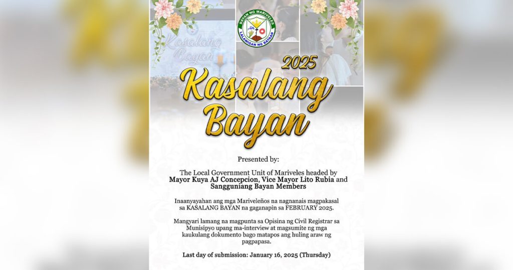 Mariveles hosts free Kasalang Bayan in February 2025
