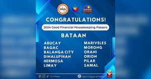 Bataan LGUs, pinarangalan sa 2024 Good Financial Housekeeping