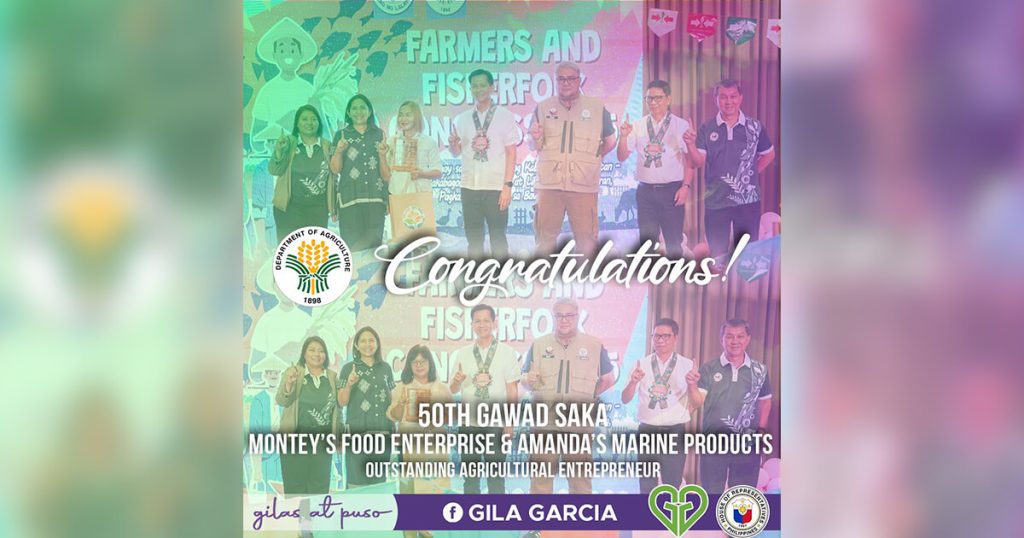 Cong Gila Garcia congratulates Gawad Saka awardees