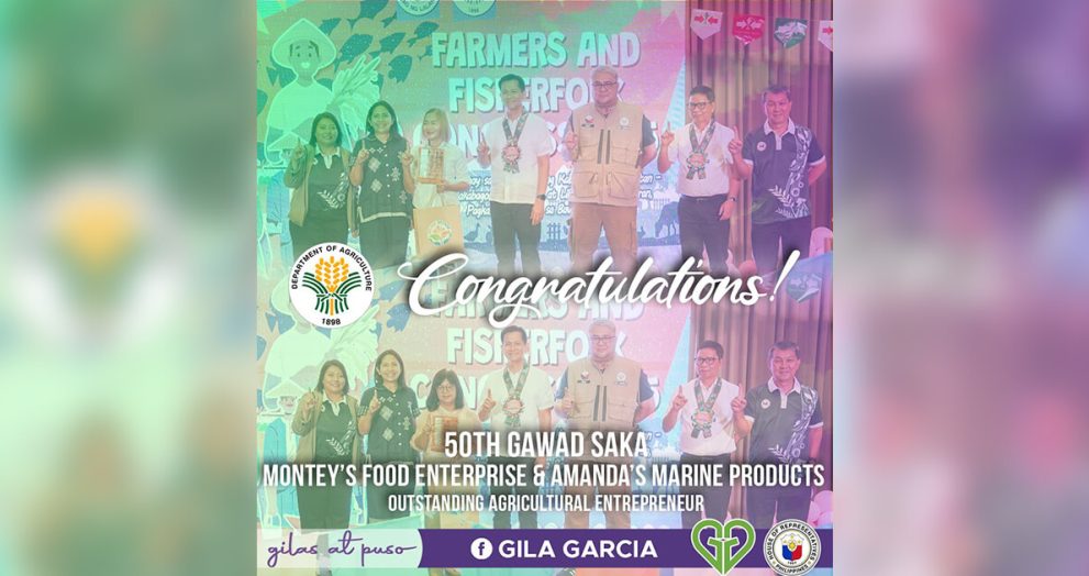 Cong Gila Garcia congratulates Gawad Saka awardees