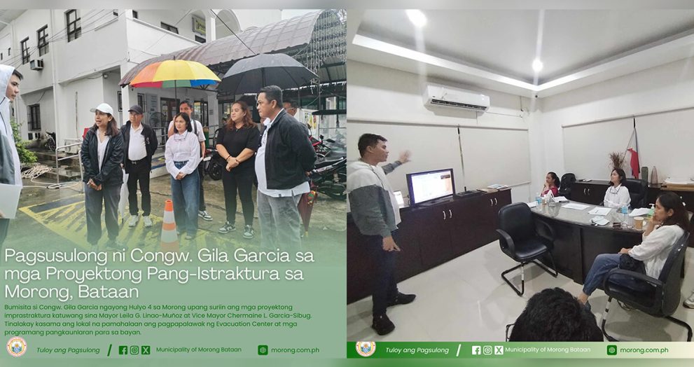 Cong. Gila visits Morong project amidst rain showers