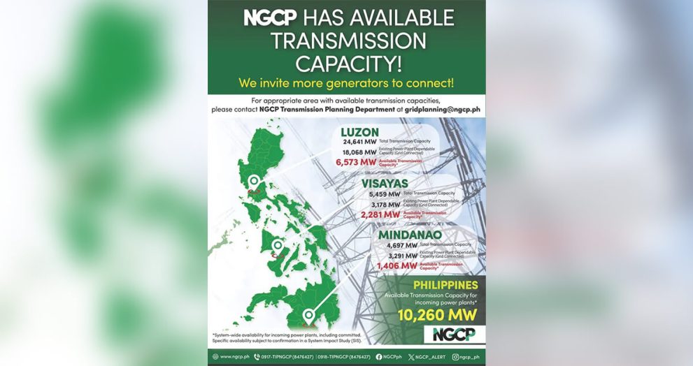 NGCP opens transmission capacity to new power generators