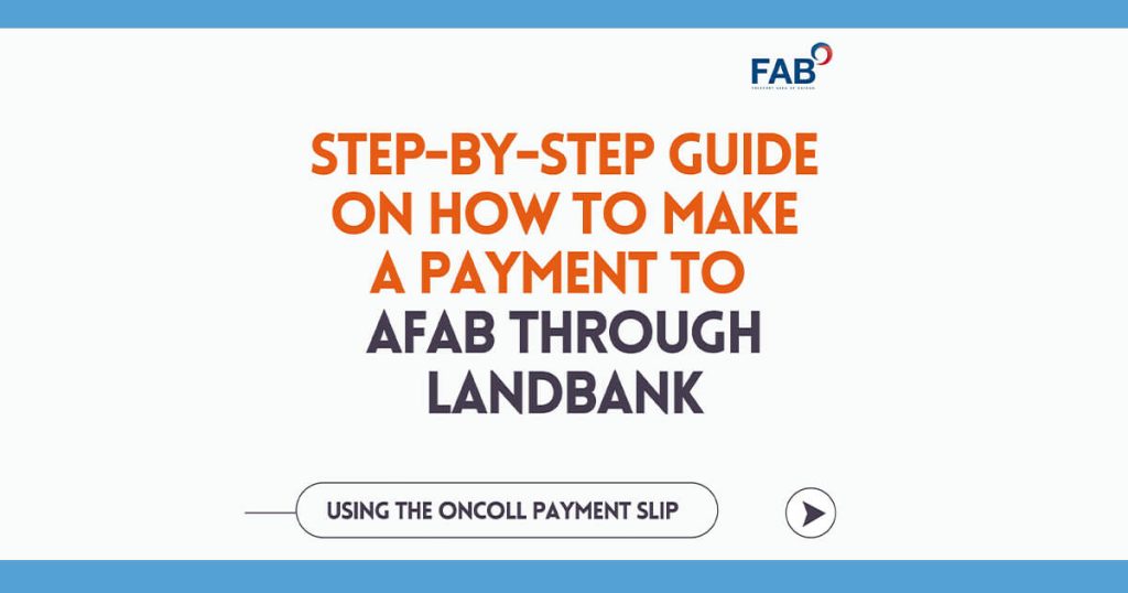 AFAB, Ipinatutupad ang LandBank OnColl Payment Facility