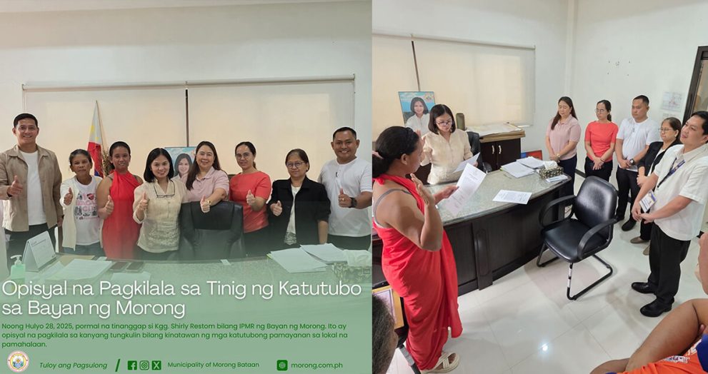 Opisyal na pagkilala sa kinatawan ng mga katutubo sa Morong