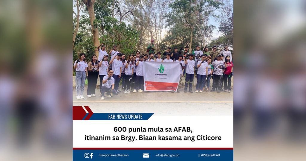 AFAB and Citicore plant 600 seedlings in Brgy. Biaan