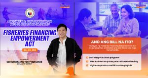 Cong. Roman files fisheries financing empowerment bill