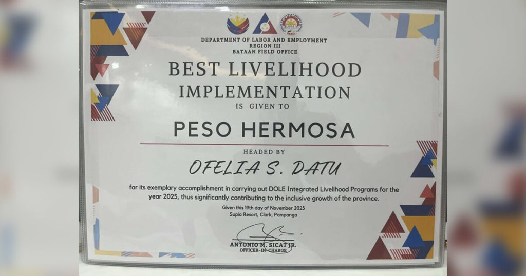 Hermosa receives multiple awards from DOLE