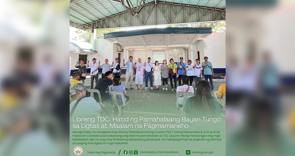 Morong LGU conducts free Theoretical Driving Course for residents