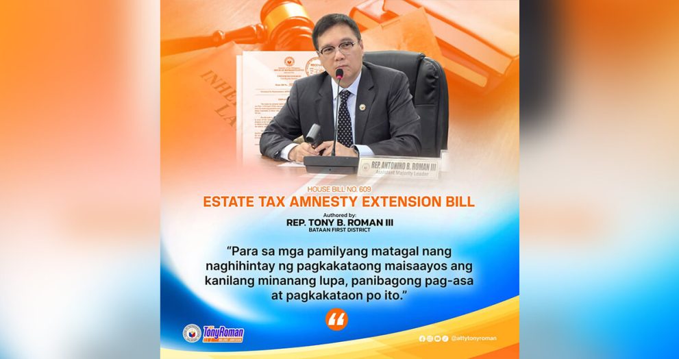 Roman’s estate tax amnesty extension bill gains committee approval
