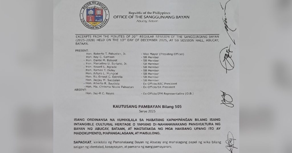 Abucay preserves 'Kapampangan' heritage