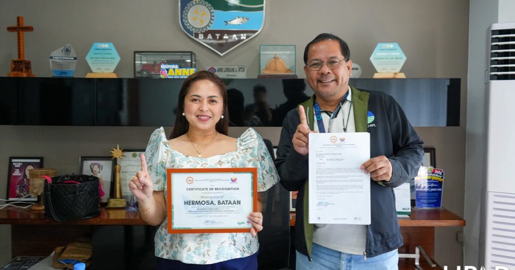 Hermosa, kinilala ng DILG sa Manila Bay Clean-Up Program