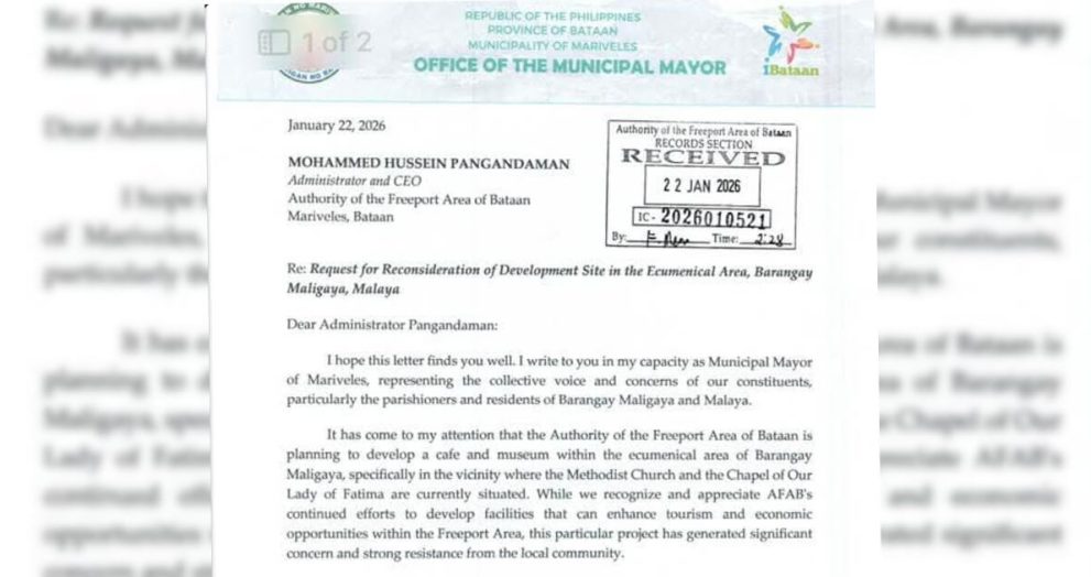 Mayor Concepcion seeks review of café, museum project in Mariveles ecumenical area