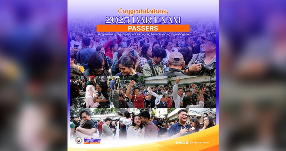 Rep Tony Roman congratulates new lawyers