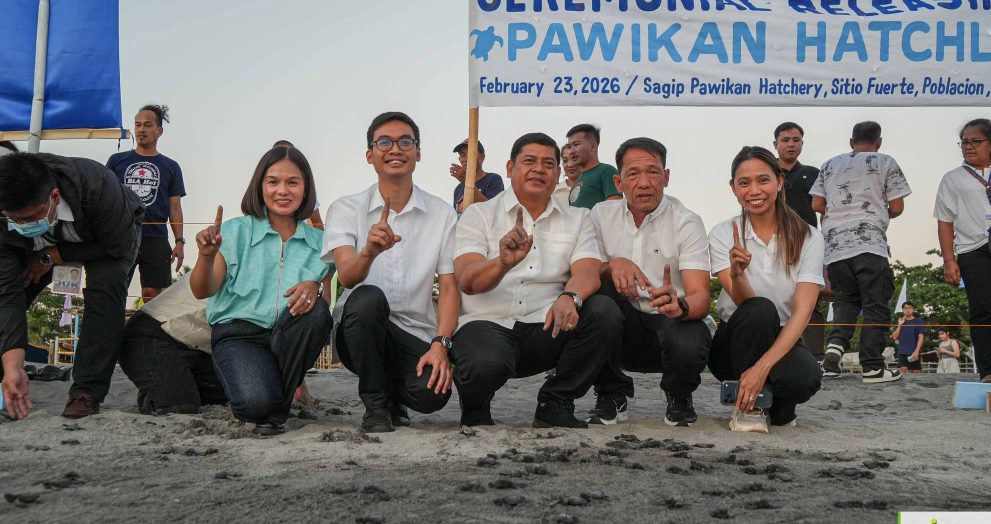 Ceremonial releasing of Pawikan Hatchlings