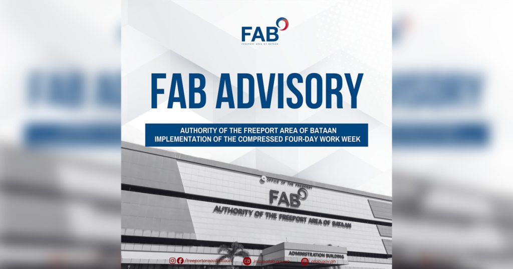 AFAB, nagpatupad ng Compressed Four-Day Work Week