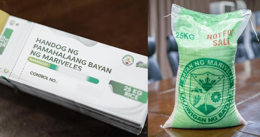 25 kilong bigas, ipamamahagi sa bawat pamilyang Mariveleño