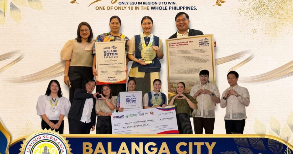 Balanga City, pinarangalan sa 2025 Walang Gutom Awards; Nag-iisang awardee sa Region 3
