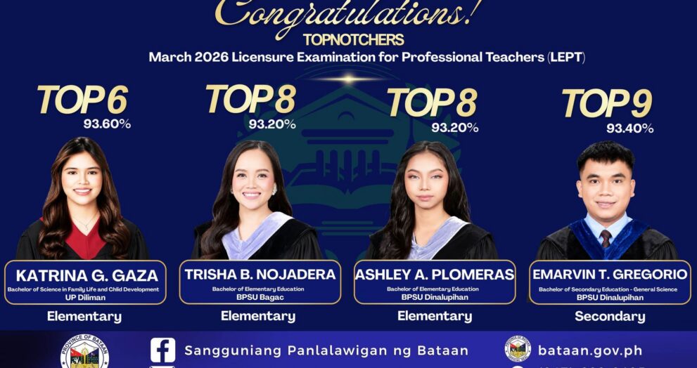 Provincial board commends top LEPT passers